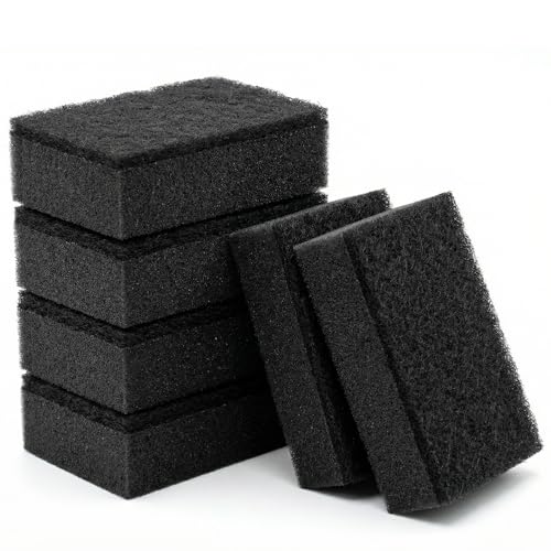 Taeku Natural Kitchen Sponge, 6 Pack Heavy Duty Scrub Cellulose Sponge Premium Multifunction Eco Friendly Cleaning Sponges for Dishes (Dark) - color: Dark