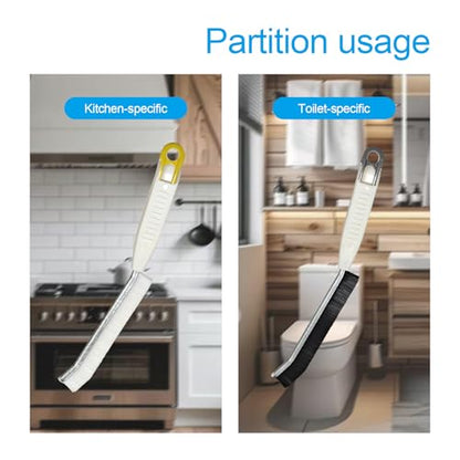 2 Pack Hard Bristle Grout Cleaning Brush, Heavy Duty Crevice Scrubber for Tile Lines, Sink, Stove & Bathroom Narrow Gap Deep Stain Remover Tool