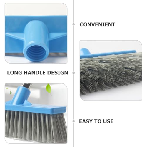 BESPORTBLE Floor Scrub Brush with Long Handle Stiff Bristle, Bathroom and Outdoor Tile Scrubbing Brush for Shower and Deck Cleaning, Heavy-Duty Seam and Water Stain Scrubber for Home Use