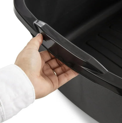 Plastic Wash Tub Dishpan Basin and Foot Bath for Soaking Feet, Laundry Hand Wash Bucket, Dish Pans for Washing and Storage Cleaning Supplies - 18 Qt - Heavy Duty Black