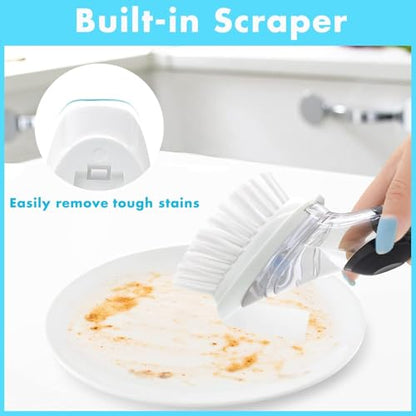 Dish Brush Refills, 12 Pack Dish Brush Replacement Head, Brush Dispenser Refill Fits Soap Dispensing Handle - size: 12 pack