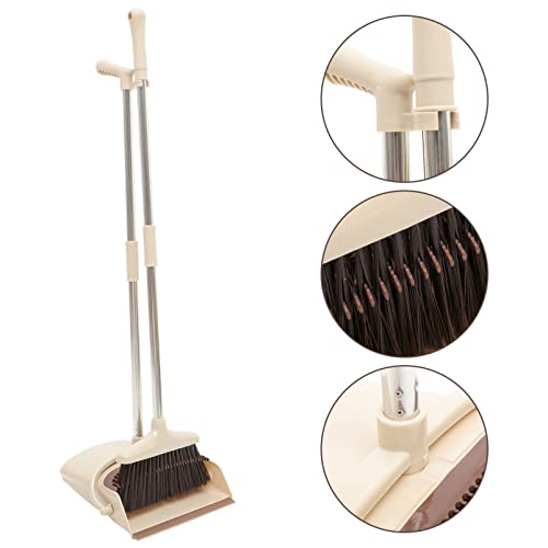 Yardwe 1 Set Broom Set Kitchen Brooms Household Cleaning Broom and Dustpan Handled Garden Dustpan Small Broom and Dustpan Brush and Dustpan Office Plastic Cleaner -