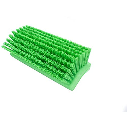 SPARTA 40423EC75 Plastic Floor Scrub Brush, Wall Brush, Equipment Brush With Nonabsorbent Bristles For Industrial Kitchens, Hospitals, Commercial Cleaning, 4 Inches, Lime, (Pack of 2) - color: Lime