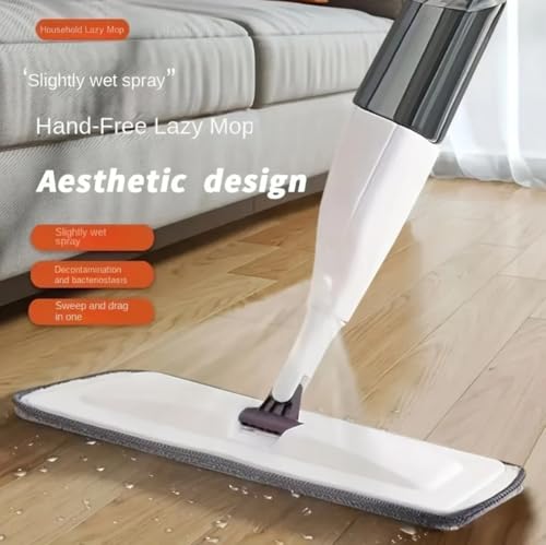 New Spray Mop Broom Set with Reusable Microfiber Pads Rotating Dry & Wet Household Flat Mops for Cleaning Home Floor Tool