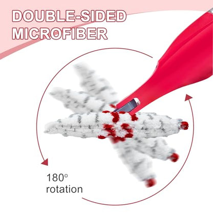 Spray Mop Pads Compatible with Promist Max - Reusable Mop Refills for Oceda Promist Max, Microfiber Double Sided Usable Dry Wet Floor Cleaning (6 Pack Red) - color: 6 Packs Red