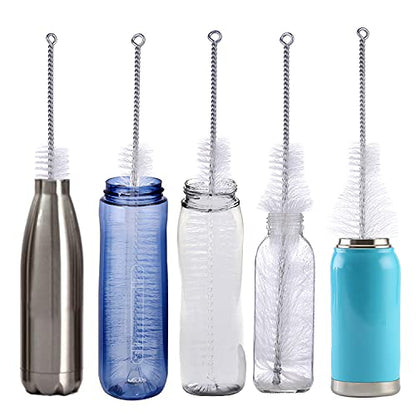 Bottle Brush - Ideal for Cleaning Narrow Neck Swing Top Glass, Brewing, Wine, Beer, Soda, Spray, Kombucha Bottles (White+1Pack) - color: B-white+1pack