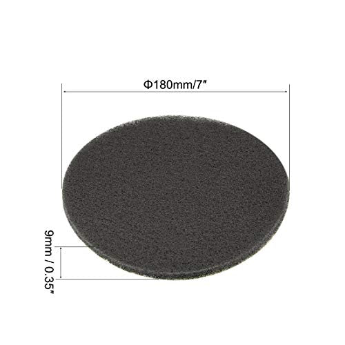 uxcell 6pcs Drill Power Brush Tile Scrubber Scouring Pads 7 Inch Hoop and Loop 1200-Grits Surface Conditioning Disc for Household Cleaning