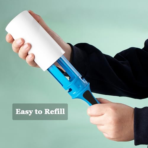 4.6 inch Giant Lint Roller Refills Compatible with Evercare Giant Lint Rollers and T Handle Lint Roller Extreme Stick Pet Hair Remover Adhesive Refills 5 Rolls 60 Sheets per Roll Total 300 Sheets - size: 4.6 inch Giant