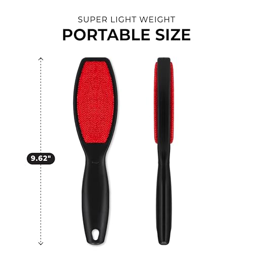 DecorRack (2 Pack) Double-Sided Lint Brushes, Pet Hair Remover Brush for Clothes and Furniture, Remove Cat and Dog Fur from Fabric Carpet and Clothing, Lint Removal Brush, Portable, Reusable (2 Pack)