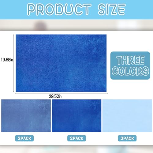 6 Pack Extra Large Microfiber Cleaning Cloths 20"x30", Lint-Free Reusable Towels for Home, Glass, Windows, Office, Kitchen, Bathroom – Mixed Blue - color: Mixed Colors