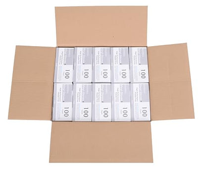 Daxwell Vinyl Gloves, Powder Free, Large, Clear, F10001750 (Case of 1,000, 10 Boxes of 100) - size: Large