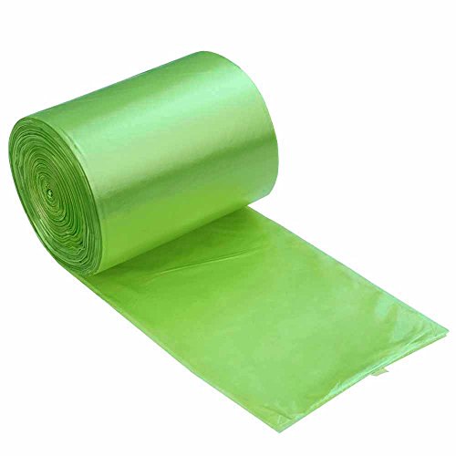 Kekow 3 Gallon Small Garbage Bags, Green, 125 Counts | Leakproof, Strong Plastic Trash Can Liners, Fit 10 - 13 Liter Waste Bins, for Bathroom Office