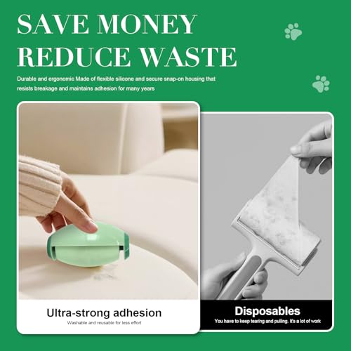 Reusable Washable Gel Lint Roller for Pet Hair, Extra Sticky Lint Remover for Clothes, Furniture, Car Seats, Portable Travel Size, Strong Adhesive, Fabric Safe