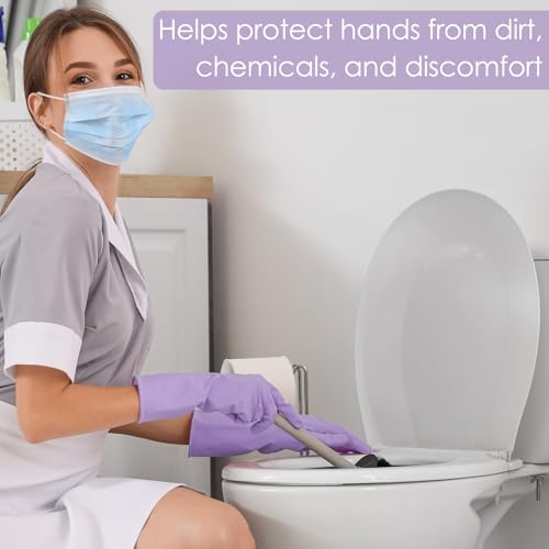12 Pairs Rubber Cleaning Gloves for Dishwashing Reusable Kitchen Gloves for Washing Dishes and Household - size: Medium