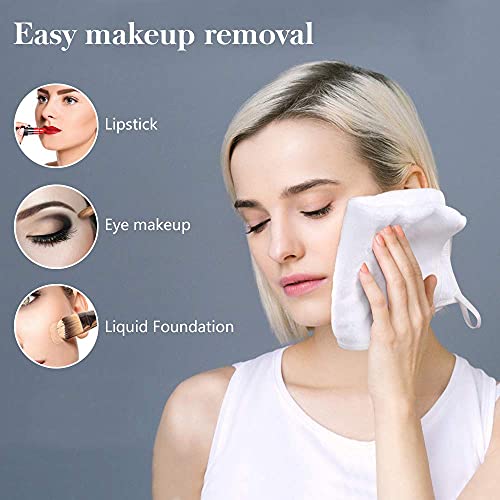 SINLAND Microfiber Facial Cloths Fast Drying Washcloth 12inch x 12inch Absorbent Face Wash Cloth Soft Makeup Remover Cloths - color: Whitex12, size: 12x12 Inch