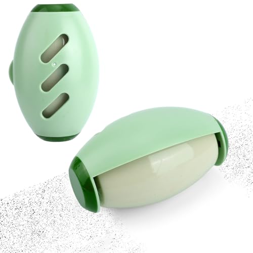 2pcs Reusable Washable Lint Roller, Mini Lint Roller Travel Size Cat Dog Hair Roller Ball Portable Pet Hair Sticky Remover Fabric Shaver Cleaner for Clothing Sofas Debris Dust (Green)