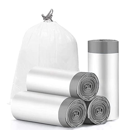 CHARMOUNT Drawstring 4 Gallon Trash Bags, Small Garbage Bags, Unscented Trash Can Liner, 60 Count - size: 60 Count (Pack of 1)
