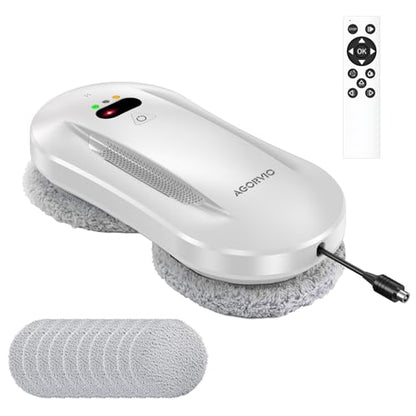 Window Cleaning Robot with Auto Water Spray & Smart Navigation, Automatic Window Cleaner Robot for Inside/Outside Glass with Triple Safety System, Edge Detection and Remote Control