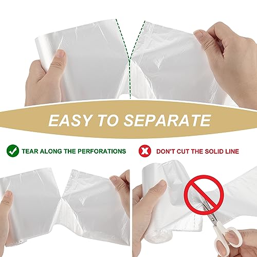 Magesh 12-13 Gallon Trash Bag Strong, Leakage-Free, Medium Garbage Bags Unscented Thick for Office, Kitchen Small Trash Can, 80L, 105 Bags, Clear - style: 13G Transparent 105