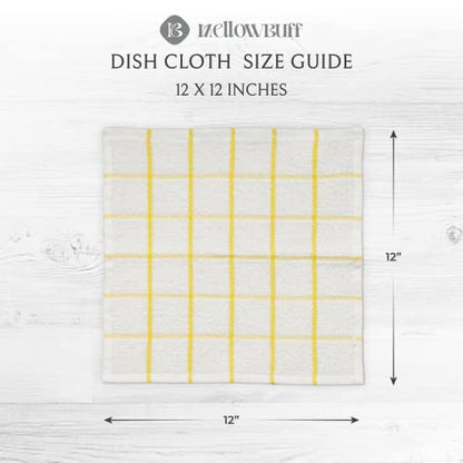 100% Cotton Terry Dish Cloth & Dish Towel, 6 Pack, Super Soft and Absorbent Kitchen Towels, Perfect for Kitchen Cleaning and Dish Washing (Yellow (DT and DC Combo)) - color: Yellow (Dt and DC Combo)