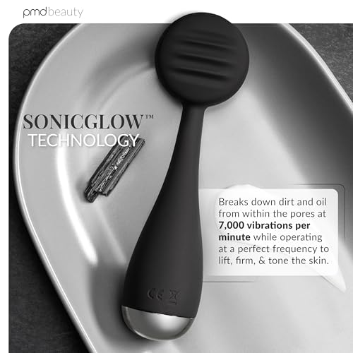 PMD Clean - Smart Facial Cleansing Device with Silicone Brush & Anti-Aging Massager - color: Black