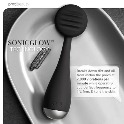 PMD Clean - Smart Facial Cleansing Device with Silicone Brush & Anti-Aging Massager - color: Black