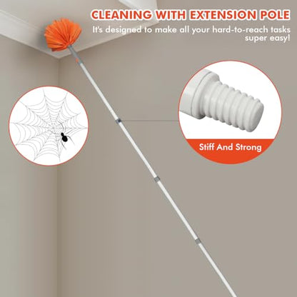 Ceiling Fan Cleaner, Extended Duster with Aluminum Pole, Adjusts 15 to 72 Inch for Cleaning Bookshelves, Window Tops - size: Aluminum 6Feet