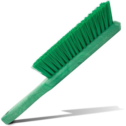 SPARTA 8 Inch Soft Counter Brush with Polyester Bristles and 5 Inch Handle, Color Coded Handheld Broom for Tables Countertops and Foodservice Surfaces, 13 Inch Overall Length, Green, Pack of 6 - color: Green