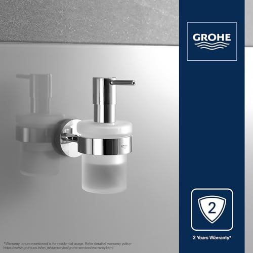 Grohe 40448001 Essentials Soap Dispenser With Holder, StarLight Chrome - color: Chrome