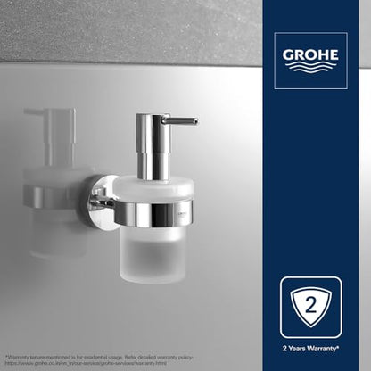 Grohe 40448001 Essentials Soap Dispenser With Holder, StarLight Chrome - color: Chrome