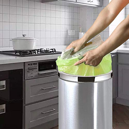 13-15 Gallon Trash Bags Plant Based Garbage Bags Recycling Unscented Tall Kitchen Trash Bags for Kitchen, Yard, Lawn,Office(75 Counts, Green) - style: 13 Gallon