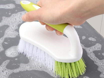 Scrub Brush for Cleaning, Heavy Duty Shower Scrubber with Stiff Bristles for Tub, Sink, Floor, Tile, and Carpet Scrubbing, 20 Pack - color: Yellow-green 20pcs