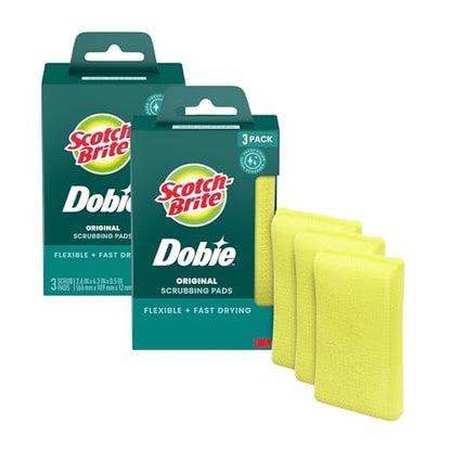 3M Scotch-Brite Dobie, 1 Pad each (Value Pack of 6)