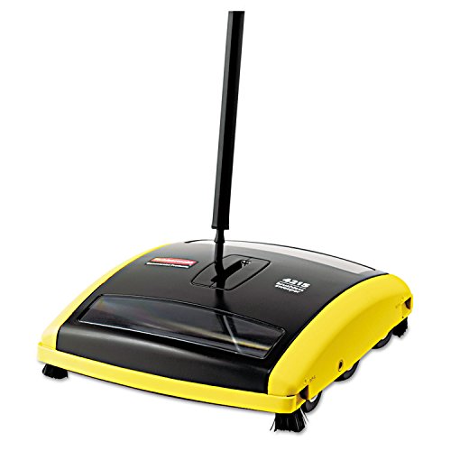 Brushless Mechanical Sweeper, 44" Handle, Black/Yellow