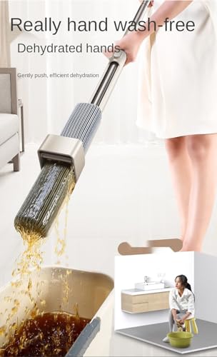 New Magic Mop, Professional Microfiber Mop Floor Cleaning System,Flat Mop with Stainless Steel Handle,Hardwood & Tile Household Cleaning Tools (Size : Mop+2 Cloth) - size: Mop+2 cloth