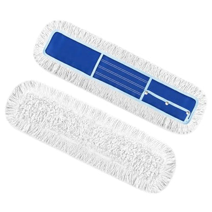 36" Dust Mop Replacement Pad: 2 Pack | Fit 36" Commercial Dust Mop/Broom, Durable Thick Washable Cotton, Dry Mop Head, For Hardwood Tile Schools Offices Industrial - size: 36 inches Replacement Pad