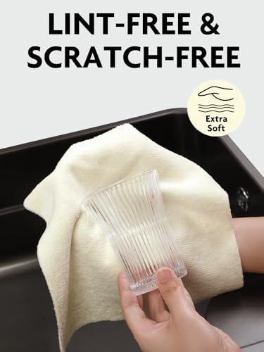 Fantasticlean Kitchen Towels - 40 Sheets - Reusable Washable Dishcloth Rolls, Super Absorbent, Premium Microfiber Cleaning Cloths, 10'' by 10'' (Beige, Grayish) - color: Beige and Grayish