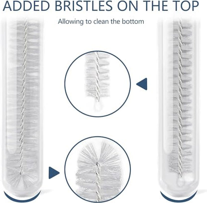 Ixiaoyoo Straw Cleaner Brush Set, 12-Piece 11.8 Inch Long Botthle Cleaning Brush, Nylon Tube Brush Kit for Straws on Tumbler, Water Bottle, Sippy Cup and Pipes, Tubes or Tea Pot Spout - color: 11.8 Inch White Cleaning Brushes
