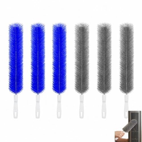 6 Pack Fan Cleaner Brush, Bendable Fan Cleaning Tool, No Disassembly Fan Blade Cleaner, Reusable Fan Duster for Ceiling Fan, AC Vent, Dryer Vent, Window Blind, Baseboard Gap (6)