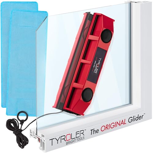 Tyroler Outside Magnetic Window Cleaner Tool, Glider S-1 Fits Only Very Thin - 0.1"- 0.3" Windows, Double Sided Windows Cleaner Machine Tool | Magnet Window Cleaner Tools - size: Single-Glaze Fit 0.1"-0.3"