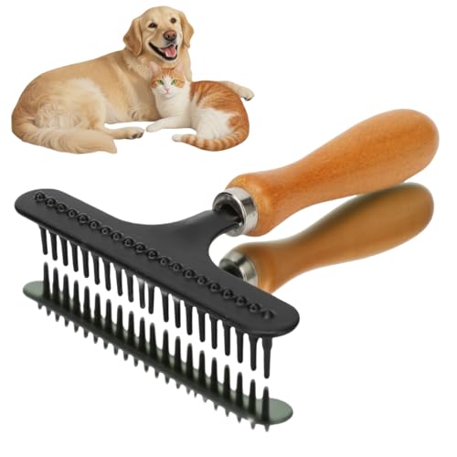 Carpet Rake, Portable Stainless Steel Handheld Carpet Rake Cleaning Grooming Hair Groomer Rug Rake for Beauty Salon