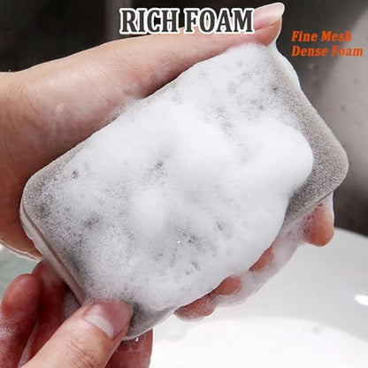Taeku Natural Kitchen Sponge, 6 Pack Heavy Duty Scrub Cellulose Sponge Premium Multifunction Eco Friendly Cleaning Sponges for Dishes (Grey) - color: Gray