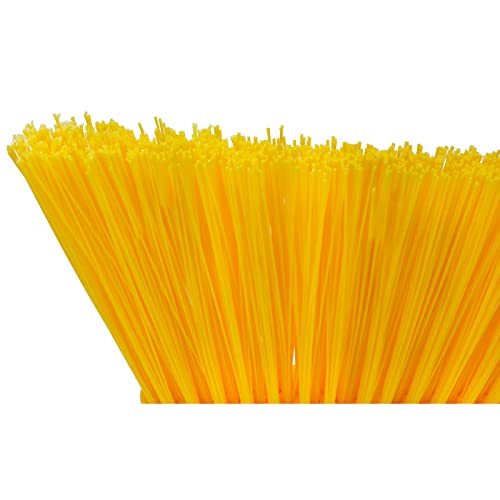 SPARTA Sweeper Broom – 12 Inch Angled Outdoor Broom Head with Durable Polypropylene Bristles, Standard Thread Compatible for Home Garage or Kitchen Cleaning, Yellow - color: Yellow, size: Single Item