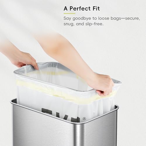 EKO 12.9 Gallon / 45-49 Liter, 110 Count Drawstring Trash Bags, Extra-Strong Unscented Garbage Bags, Easy-Dispense Roll for Kitchen & Household Use, Resists Tears, Leaks and Punctures, Code J, White - size: 110 Count (Pack of 1), style: 12.9 Gallon Bags/C