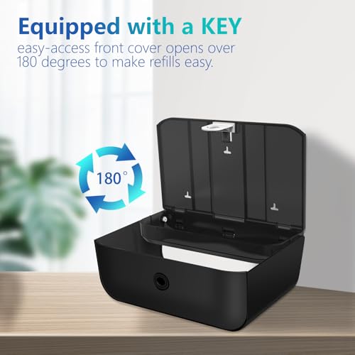Commercial Paper Towel Dispenser Holder Wall Mount, Multi-fold Trifold C Fold Hand Towel Dispenser, Bathroom Paper Towel Dispenser, Toilet Paper Napkin Holder (Black-5859) - color: Black-5859
