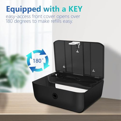 Commercial Paper Towel Dispenser Holder Wall Mount, Multi-fold Trifold C Fold Hand Towel Dispenser, Bathroom Paper Towel Dispenser, Toilet Paper Napkin Holder (Black-5859) - color: Black-5859