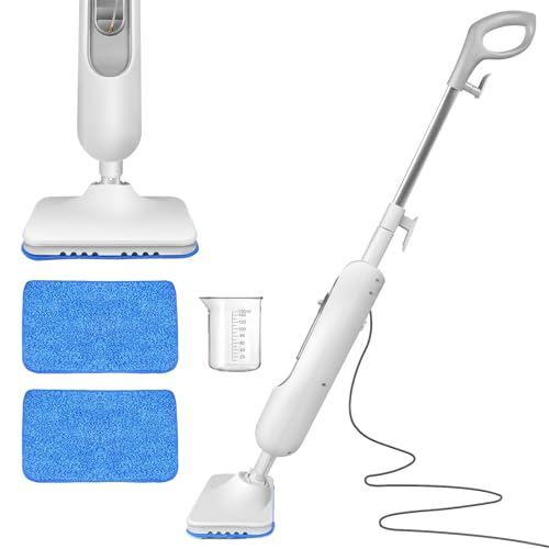 1500W Upright Floor Steamer for Hardwood and Tile, Steam Mop Cleaner with 13.5oz Water Tank & 16ft Power Cord, 2 Steam Modes, Electric Power Mops for Floor Cleaning with 2 Microfiber Pads