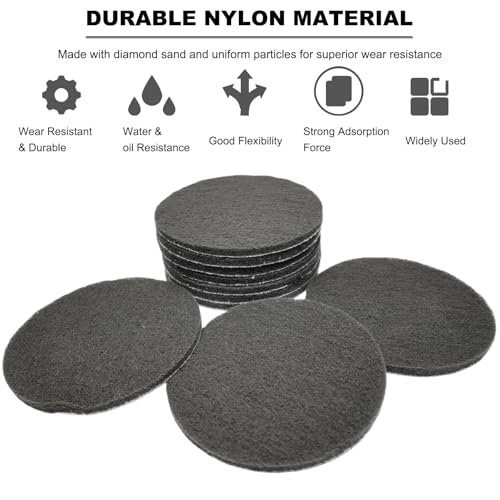 10 Pack 6 Inch 800 Grit Multipurpose Grey Scrubber Scouring Pads Flocking Scuff Pads -Hoop and Loop Scuff Pads Conditioning Discs Polishing Pad for Furniture Automotive Cleaning, Rust Removal - style: 800 Grit