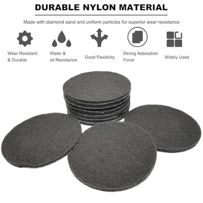 10 Pack 6 Inch 800 Grit Multipurpose Grey Scrubber Scouring Pads Flocking Scuff Pads -Hoop and Loop Scuff Pads Conditioning Discs Polishing Pad for Furniture Automotive Cleaning, Rust Removal - style: 800 Grit