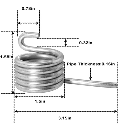 MEETOOT 2PCS Side Press Mop Bucket Replacement Spring Water Storage Tank Metal Fittings Compatible with 24/32/34/36/46 Litre Drum Sizes